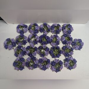 Faux Flower Tapper Candle embellishments Mini Hydrangea Flowers Purples 22